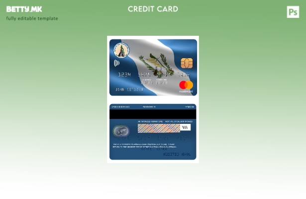 Модерен стил на шаблон за мастер картички на банката Guatemala Banco de Guatemal